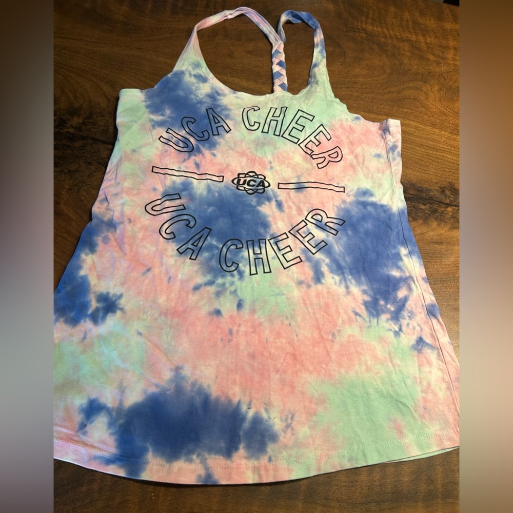 NEW UCA Cheer Tie Dye Racerback Tank